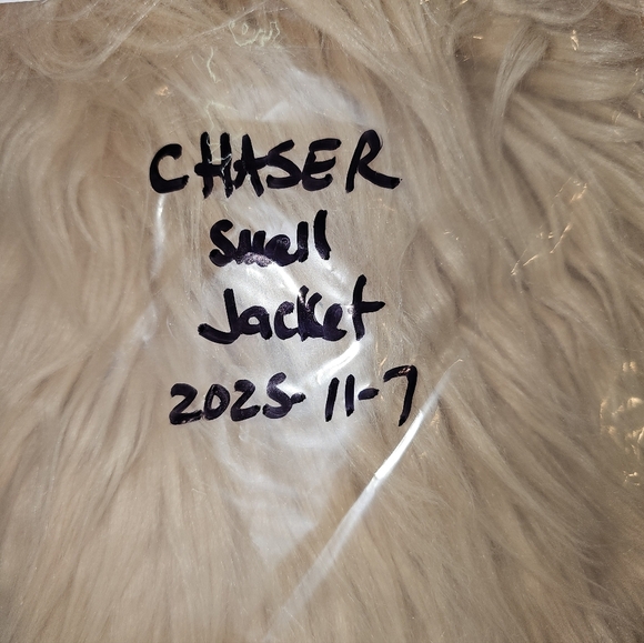CHASER Faux Fur Moto Jacket Women’s Small – Beige Black Colorblock Shaggy Zip Co - Picture 13 of 13